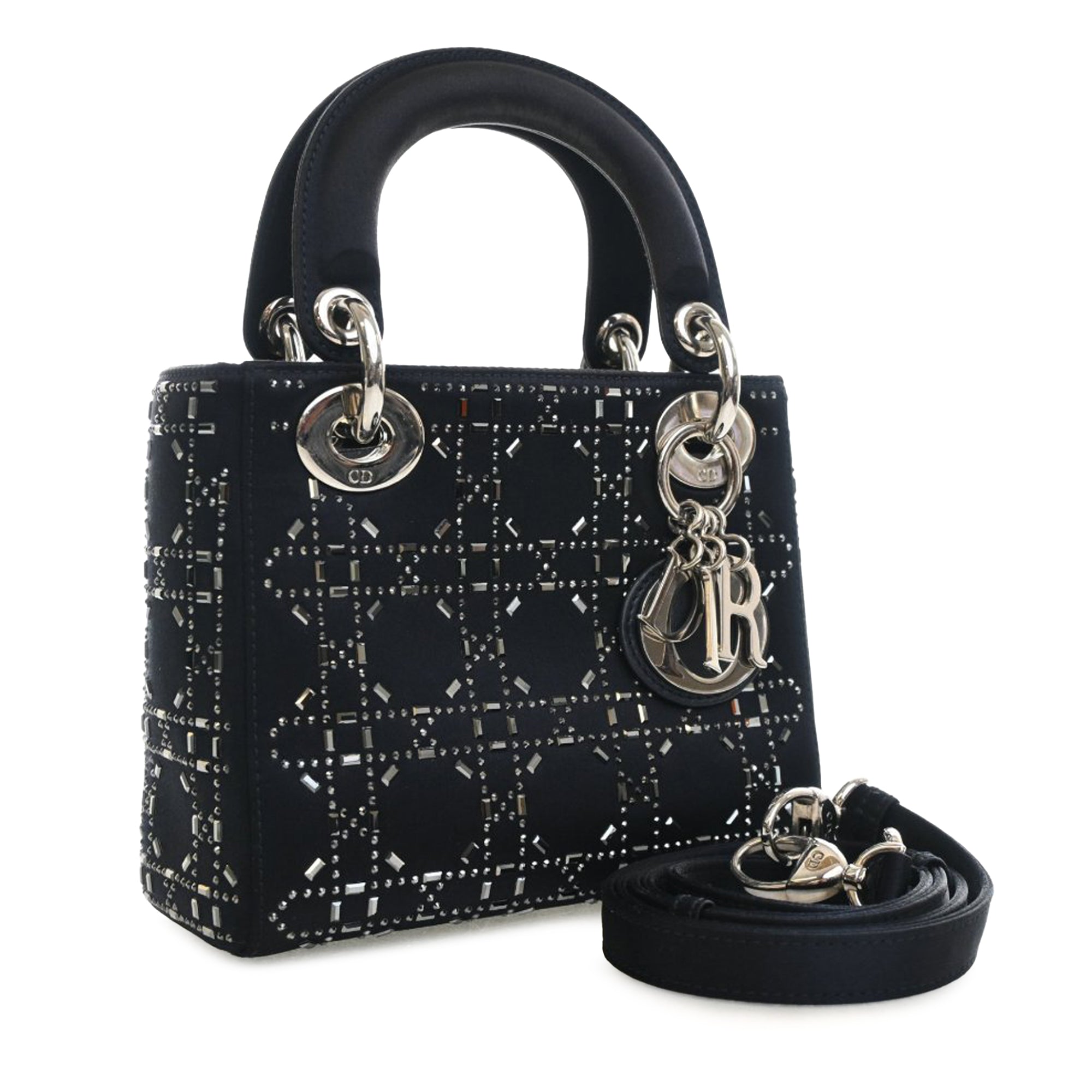 Mini Satin Cannage Strass Crystal Embellished Lady Dior - Image 7