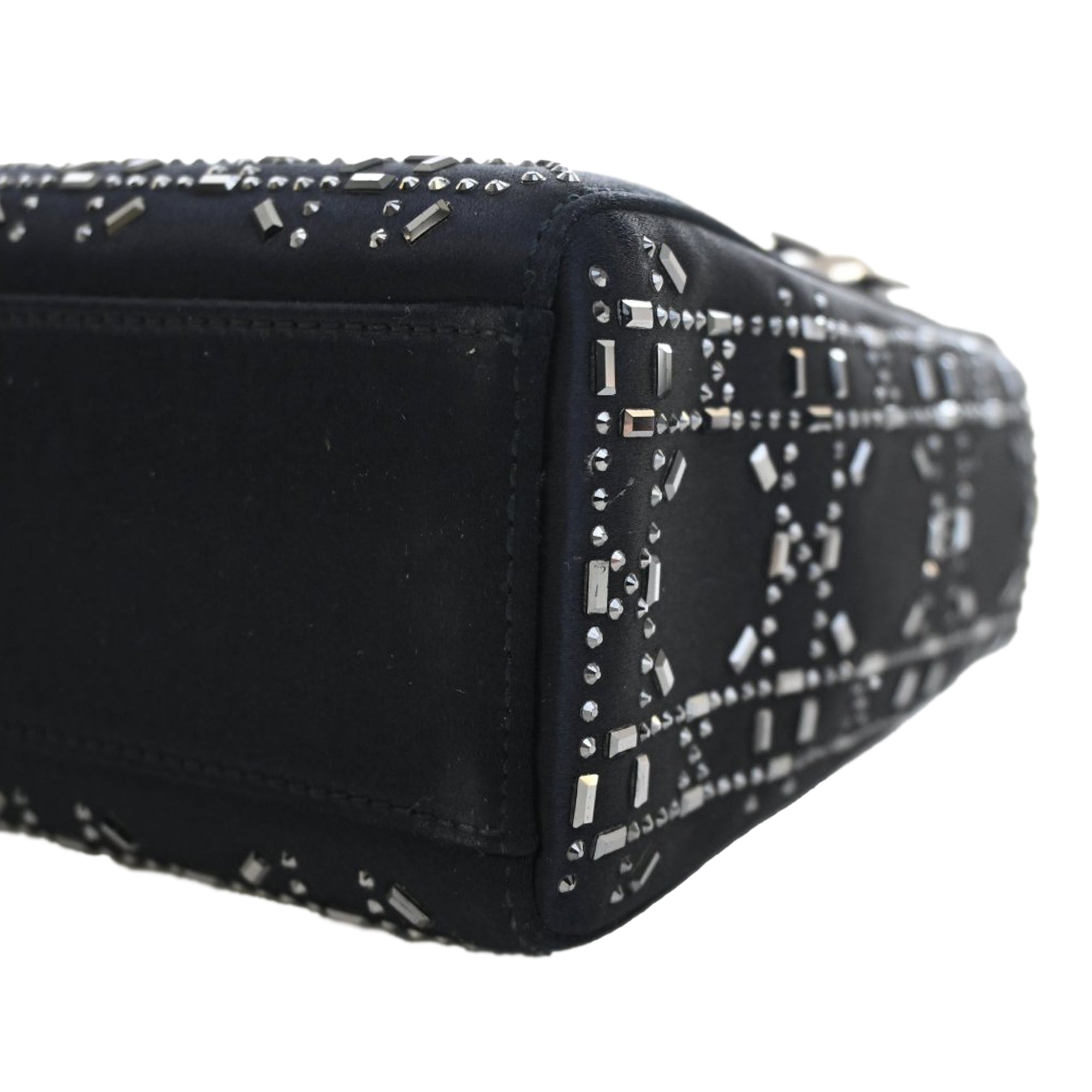 Mini Satin Cannage Strass Crystal Embellished Lady Dior - Image 9