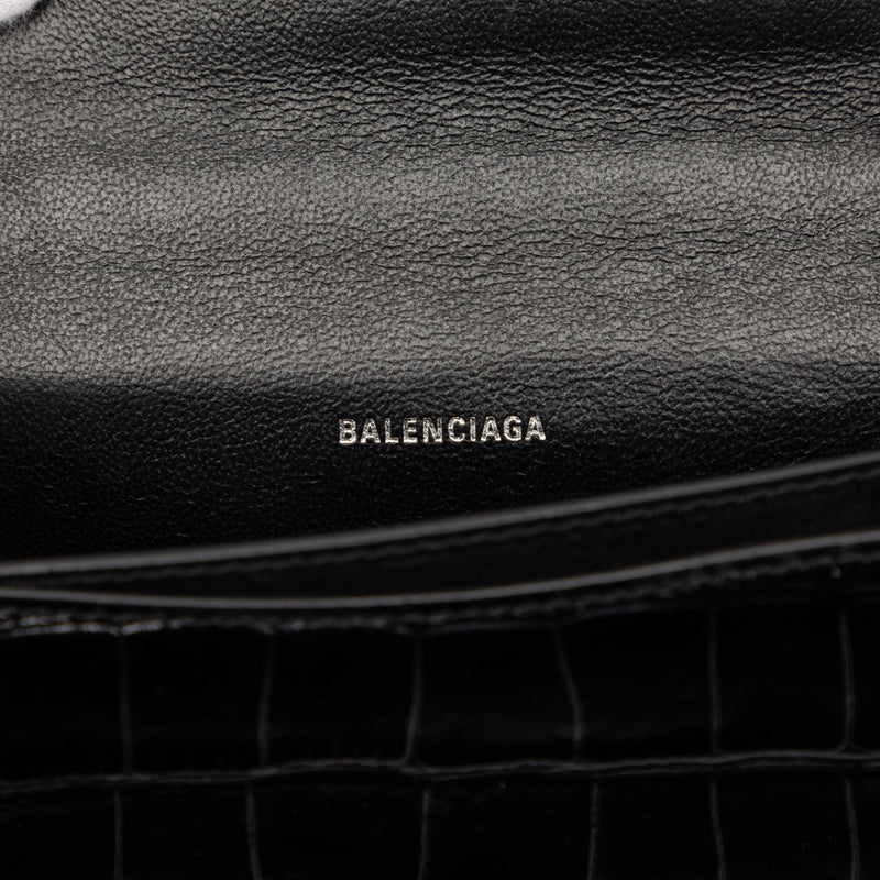 Croc Embossed Leather Sharp Belt Bag XS - Image 6