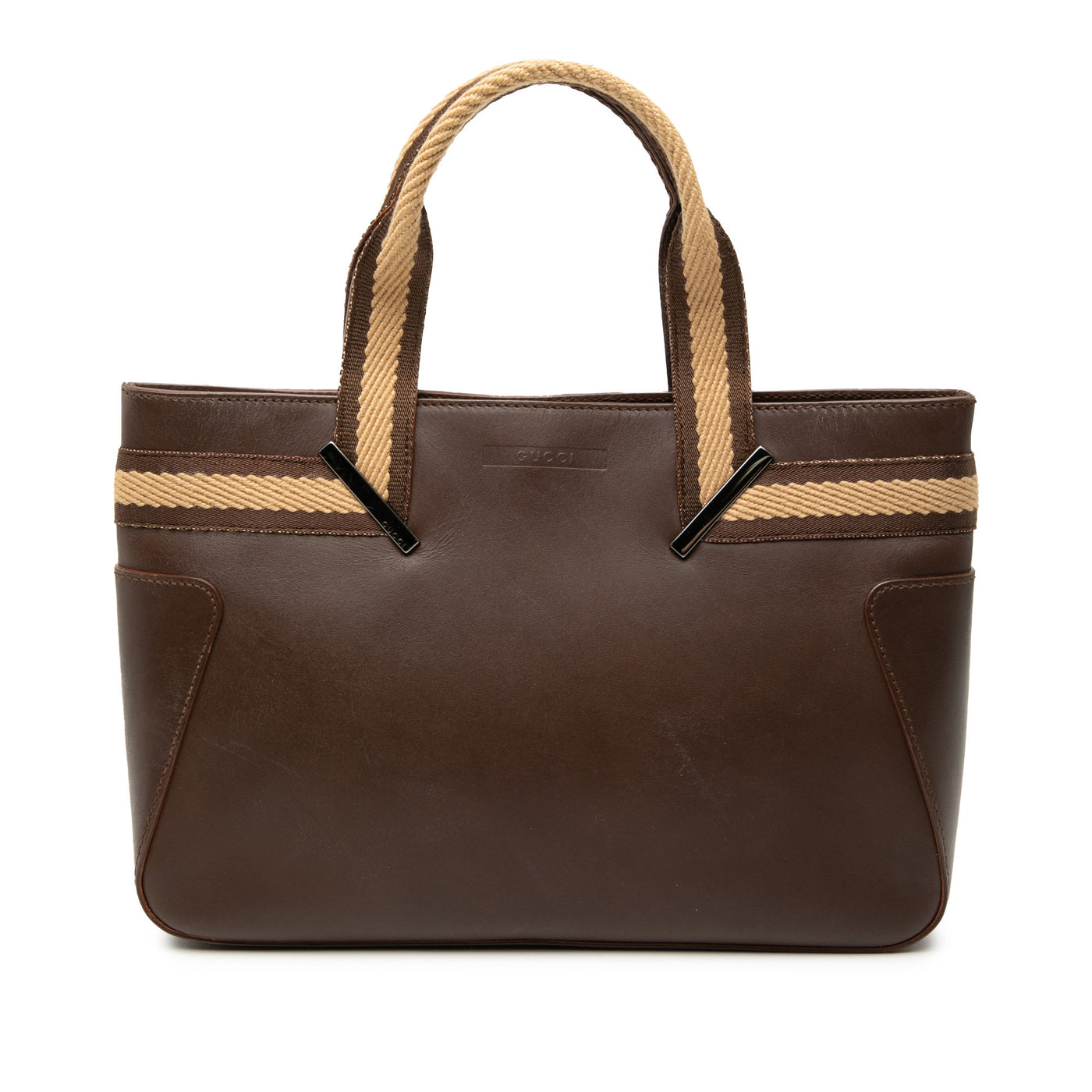 Leather Web Handbag - Image 1