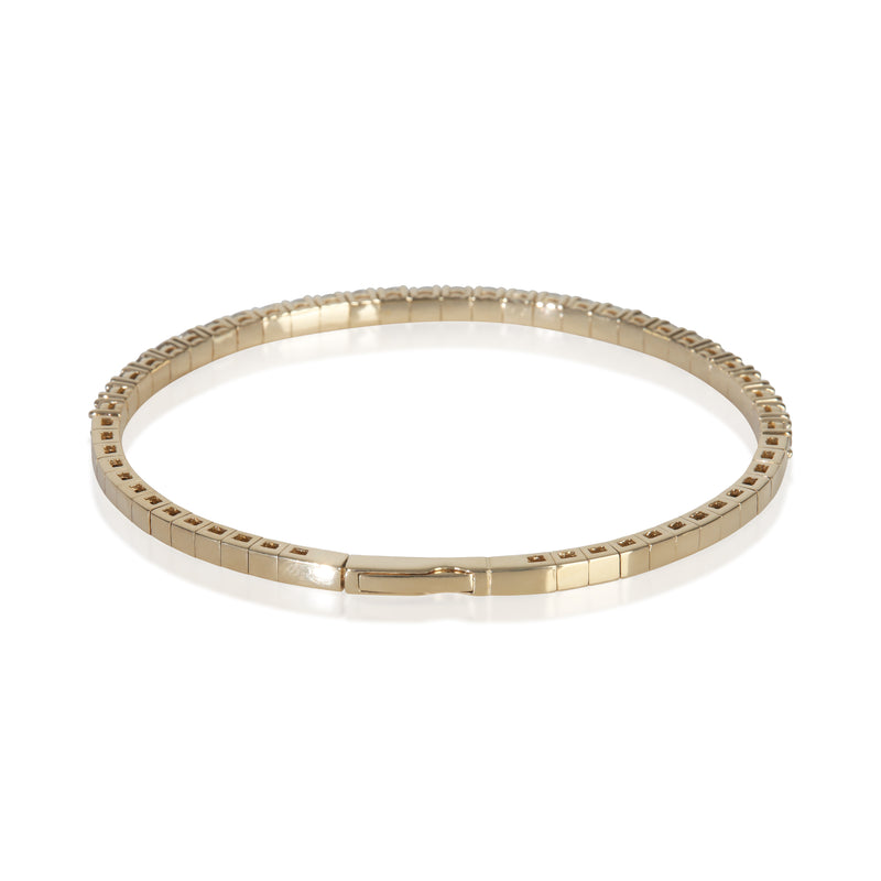 Yellow Gold Diamond Flexible Bangle Bracelet 14k