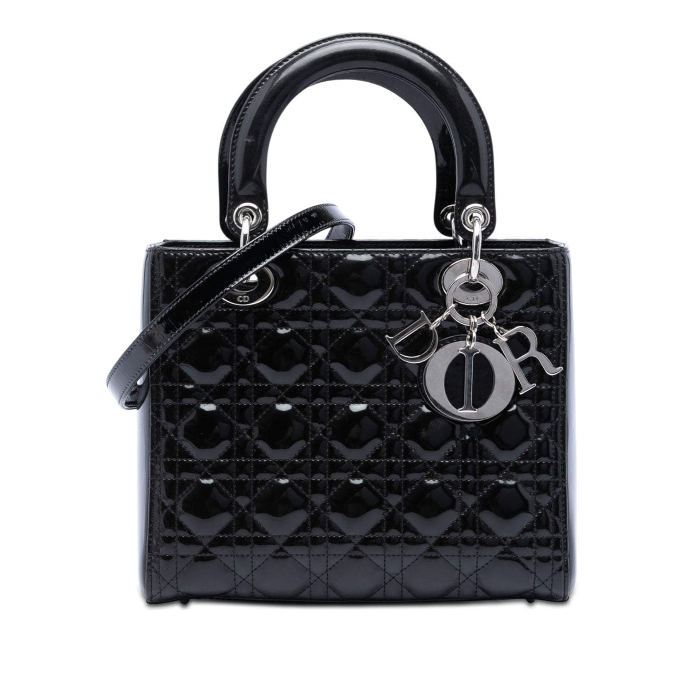 Medium Patent Cannage Lady Dior - Image 1