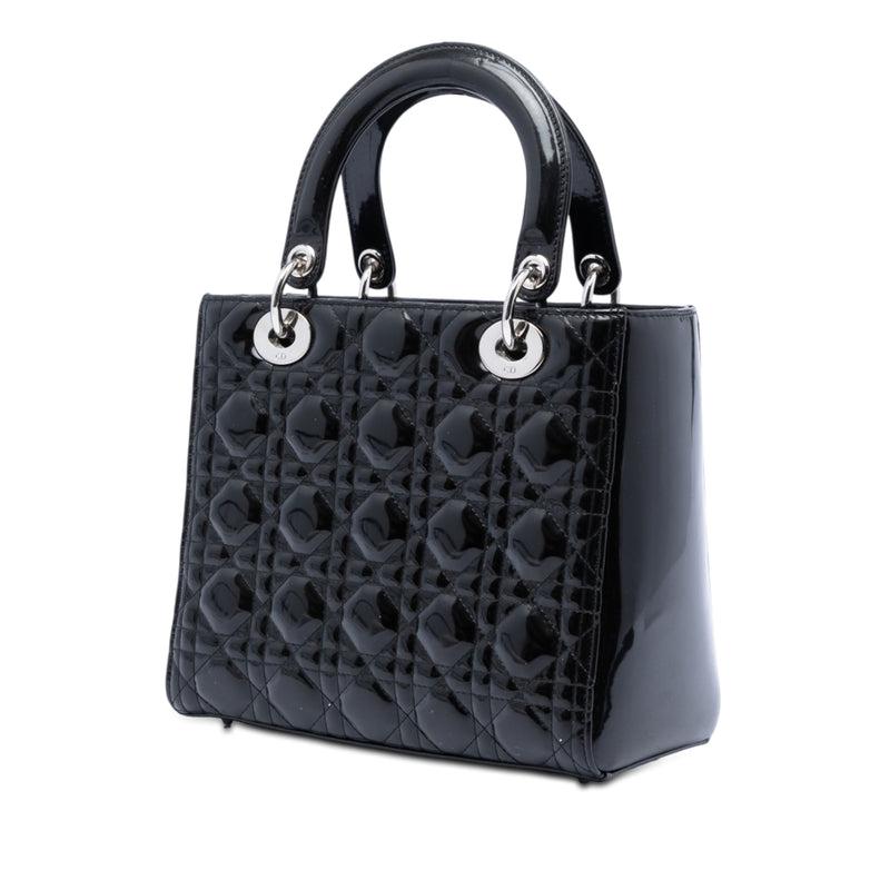 Medium Patent Cannage Lady Dior - Image 2