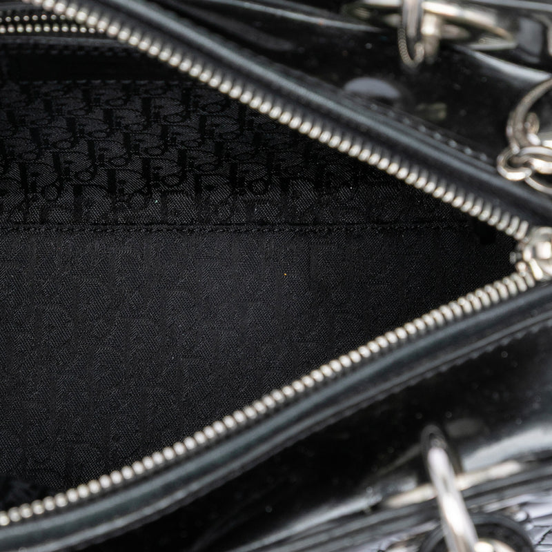 Medium Patent Cannage Lady Dior - Image 4
