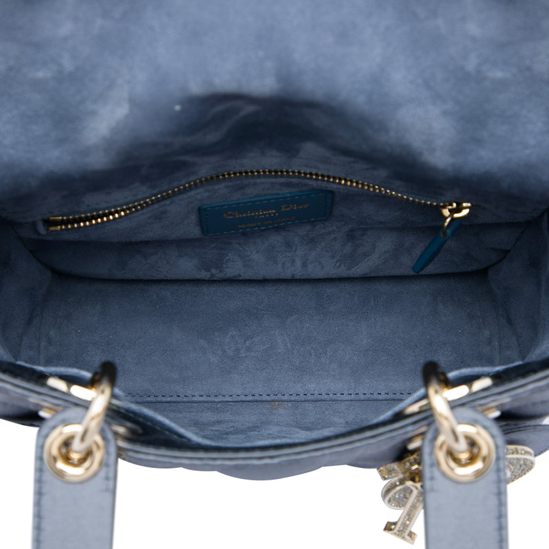 Small Satin Cannage Swarovski Lady Dior - Image 4