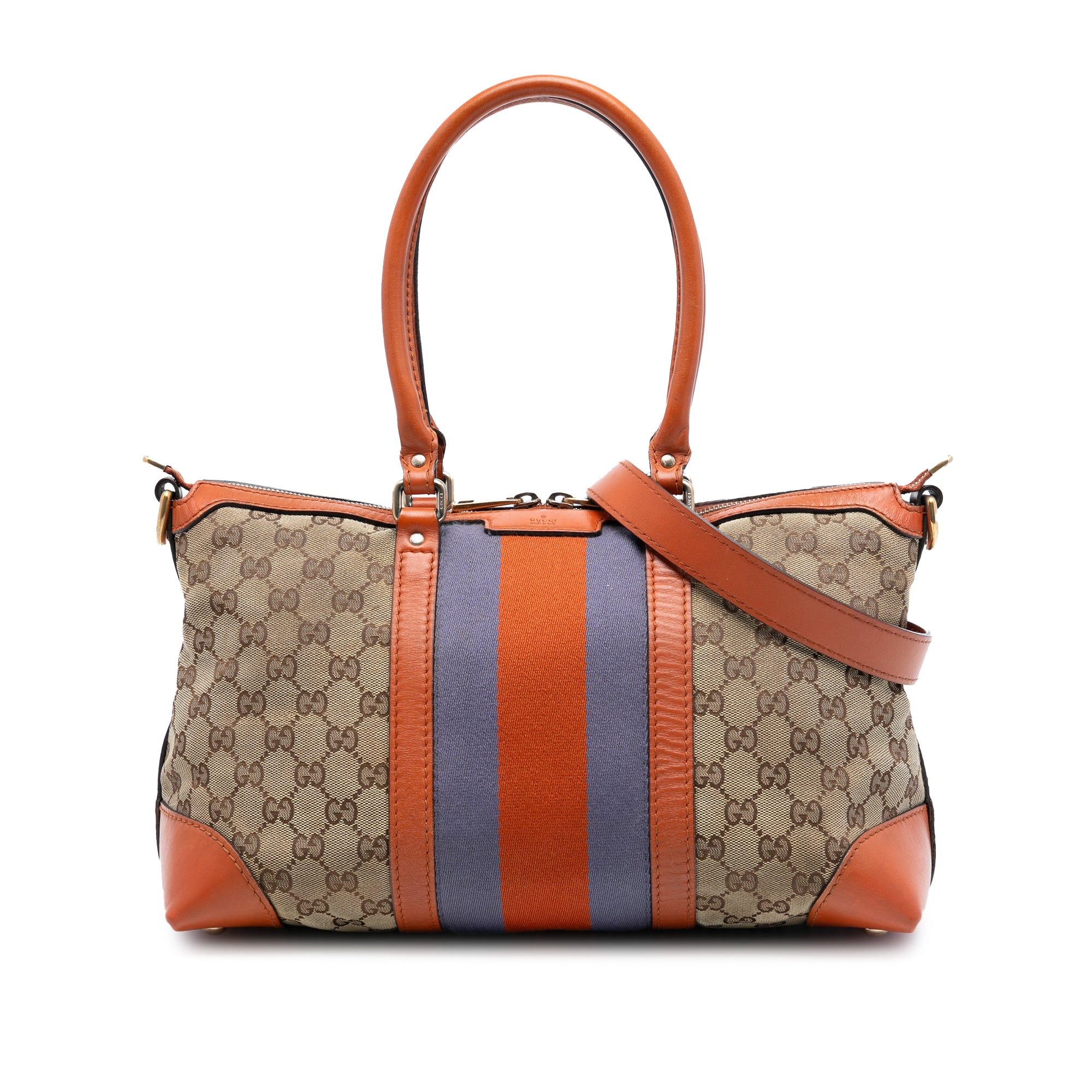 GG Canvas Web Satchel - Image 1