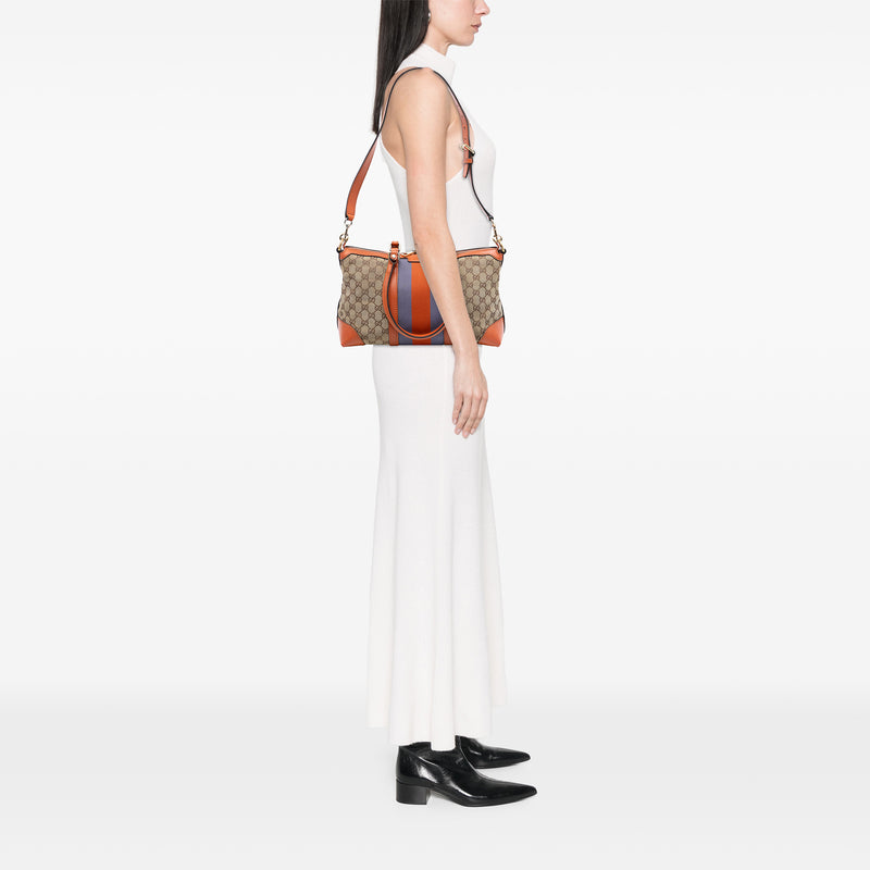 GG Canvas Web Satchel - Image 7