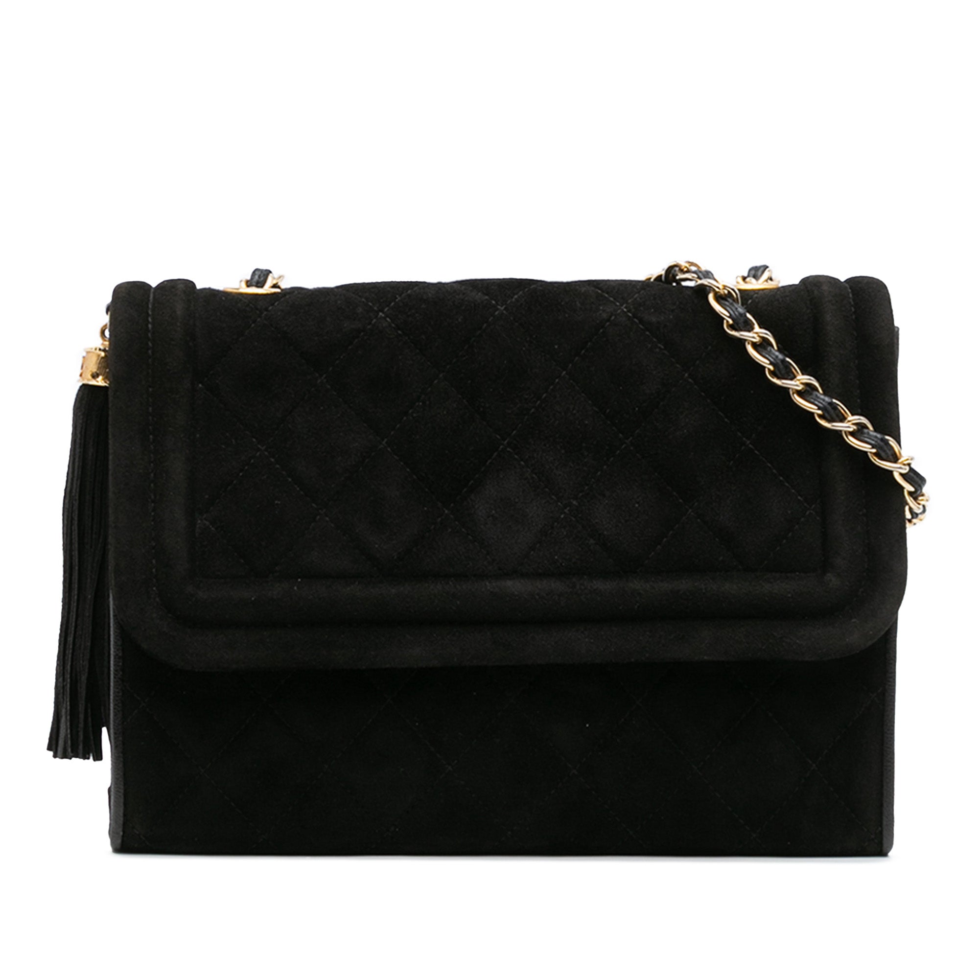 Quilted Suede Tassel Flap - Image 1