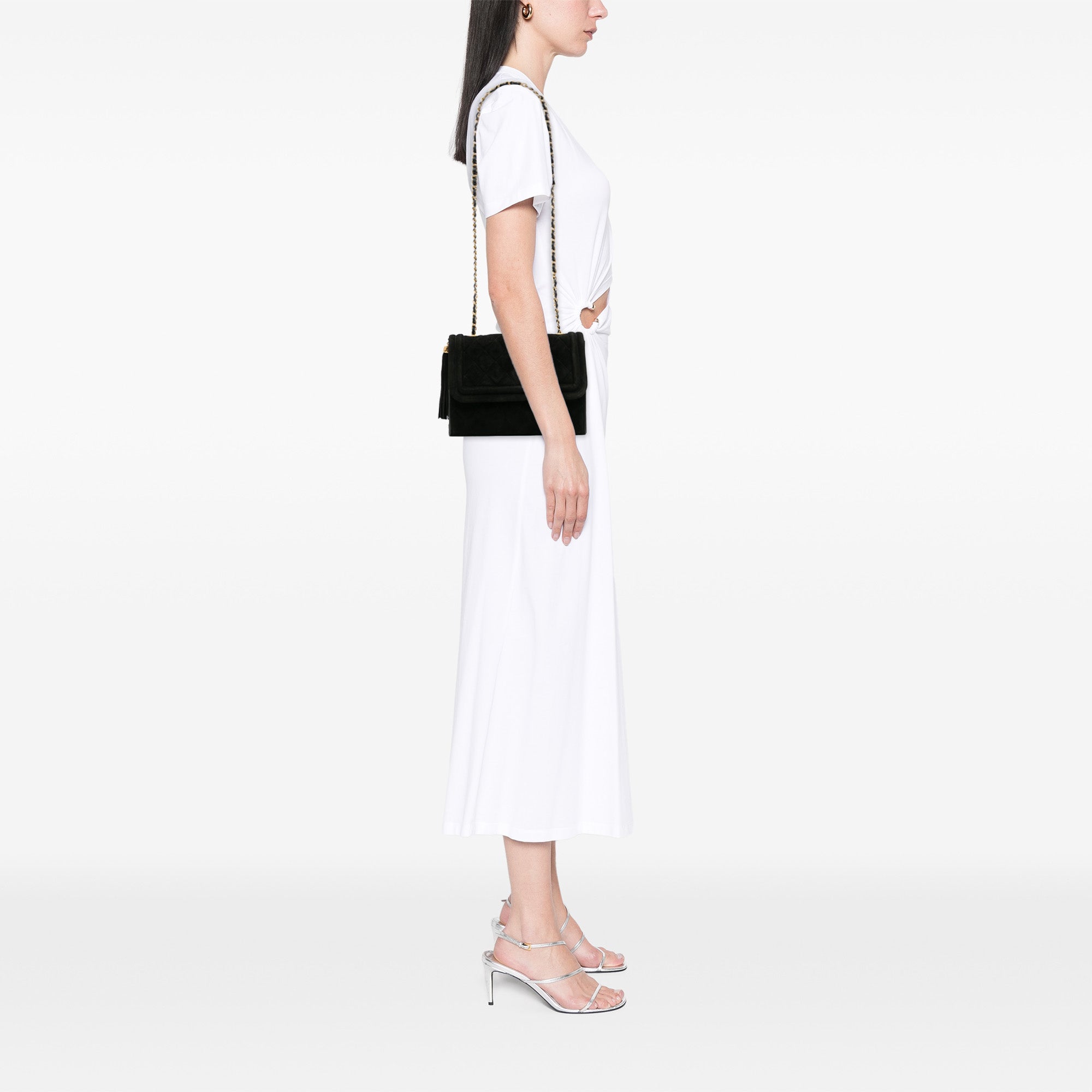 Quilted Suede Tassel Flap - Image 11