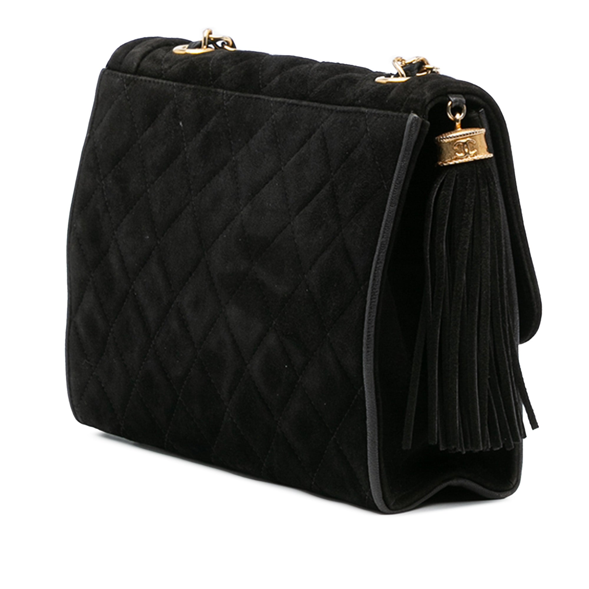 Quilted Suede Tassel Flap - Image 2