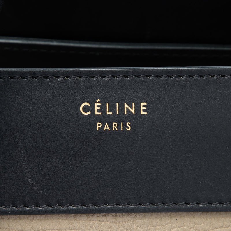 Mini Tricolor Calfskin and Suede Luggage Tote - Image 5