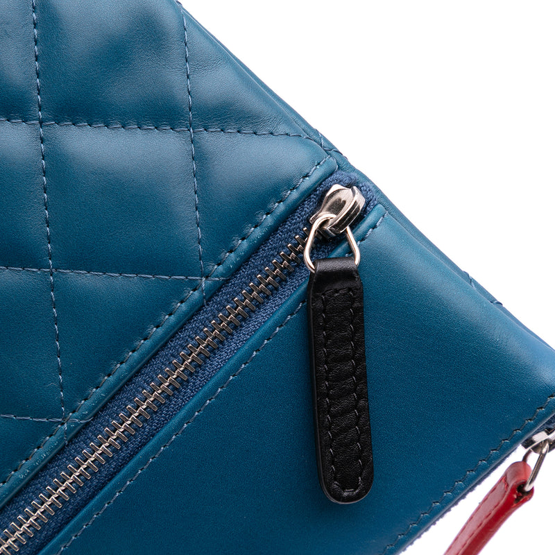 Quilted Lambskin Multi Zip Case Clutch - Image 10