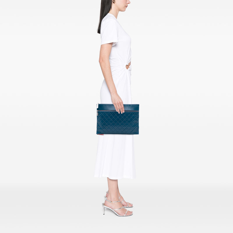 Quilted Lambskin Multi Zip Case Clutch - Image 13