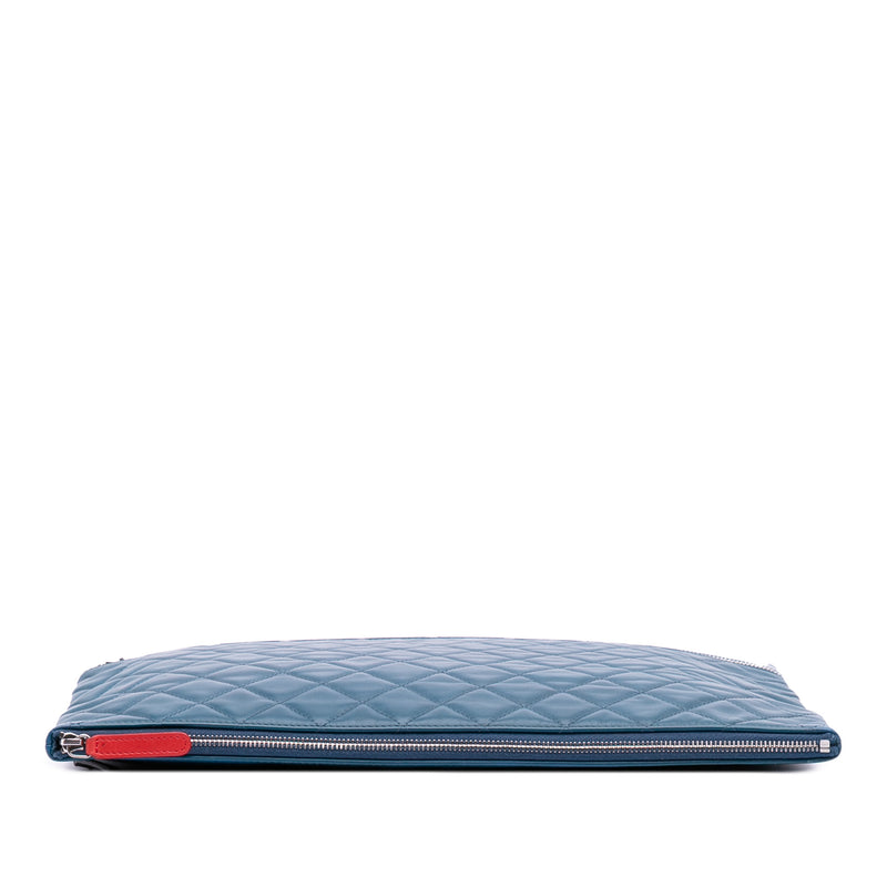 Quilted Lambskin Multi Zip Case Clutch - Image 3