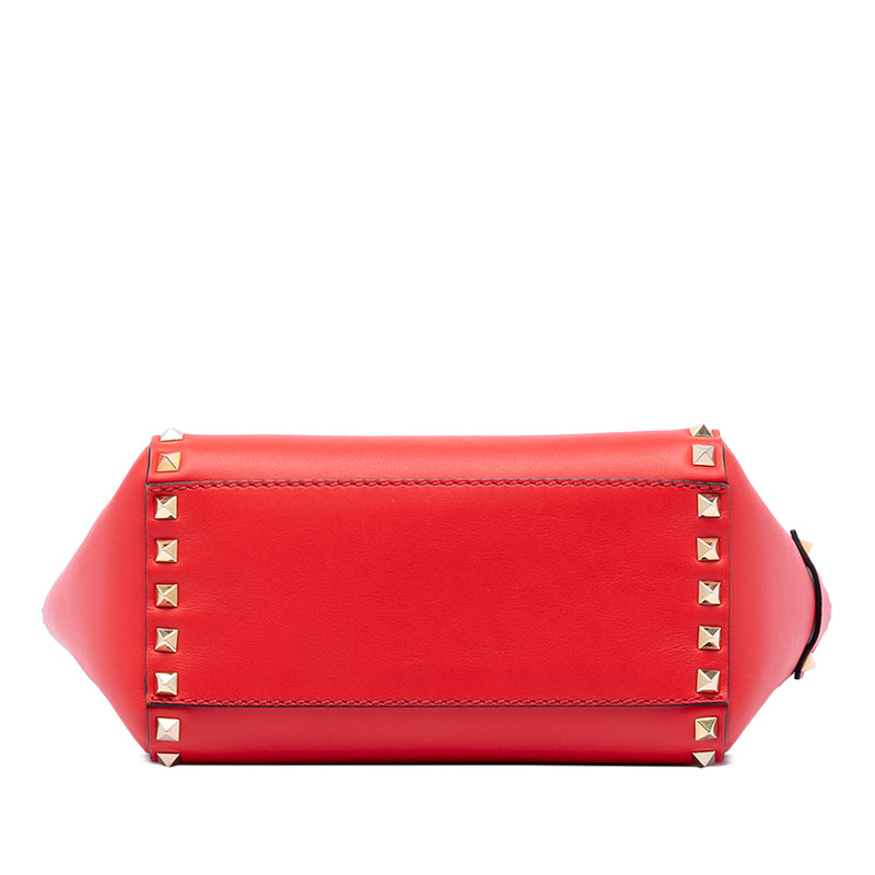 Mini Leather Rockstud Double Handle Tote - Image 3