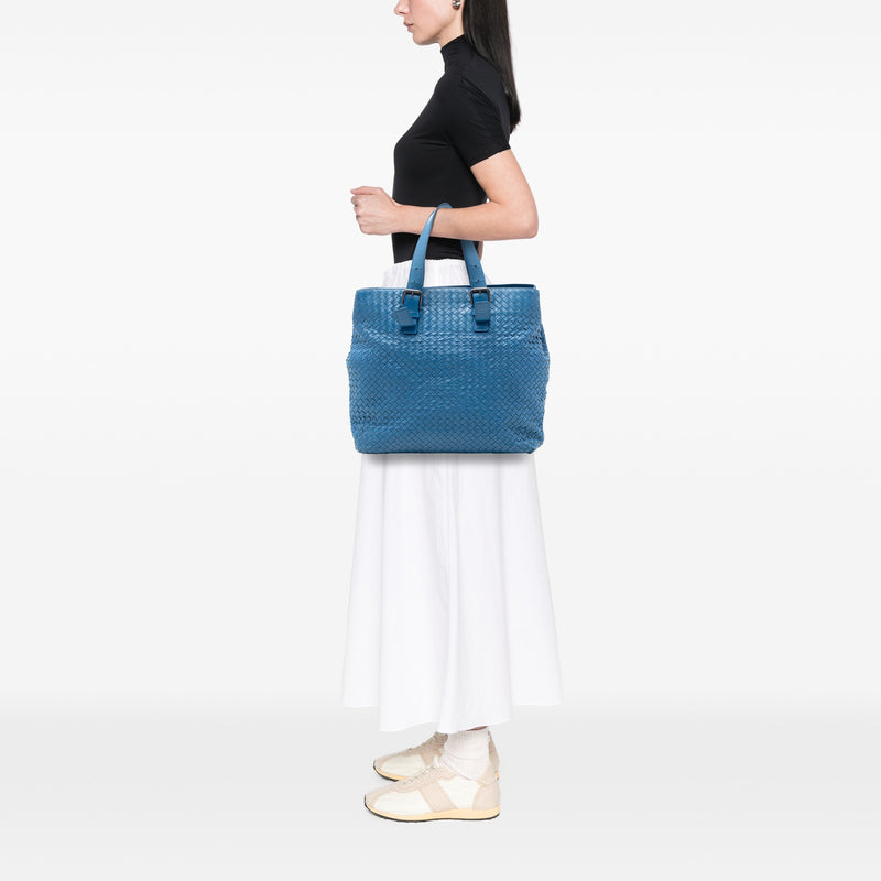 Nappa Intrecciato Belted Tote - Image 7