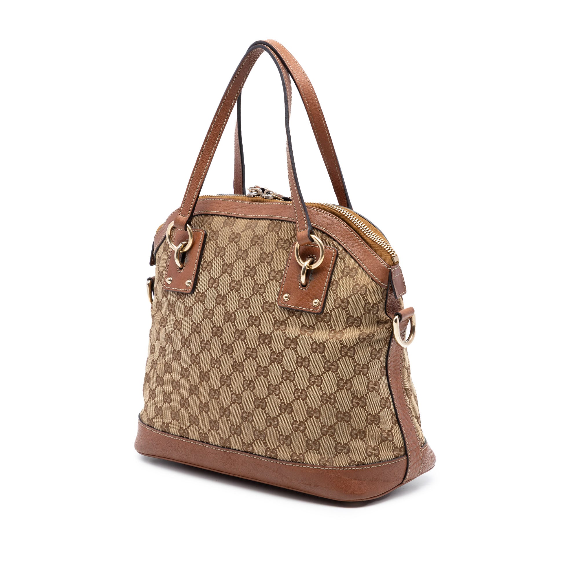 Medium GG Canvas Charm Dome Satchel - Image 2