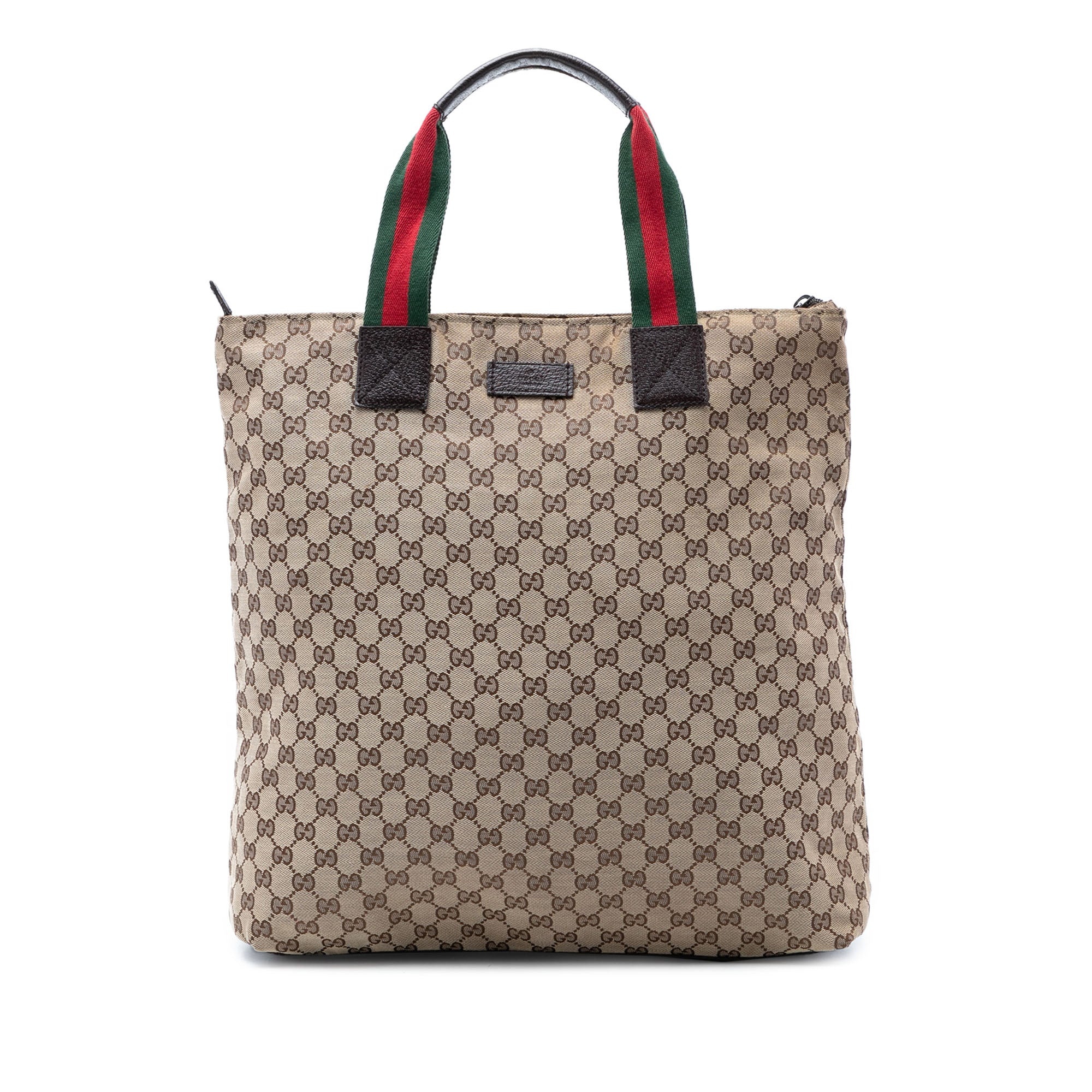 GG Canvas Web Vertical Tote - Image 1