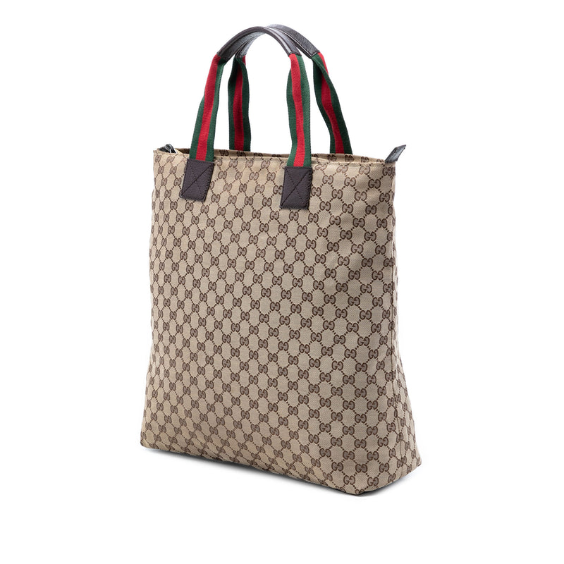 GG Canvas Web Vertical Tote - Image 2