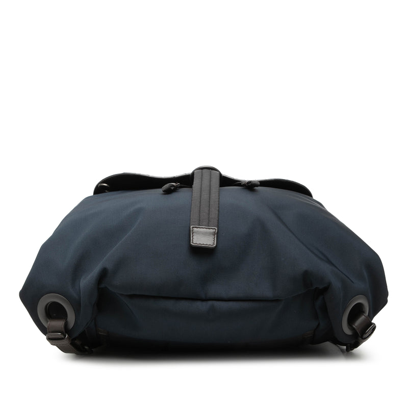Canvas and Nappa Intrecciato Flap Backpack - Image 3