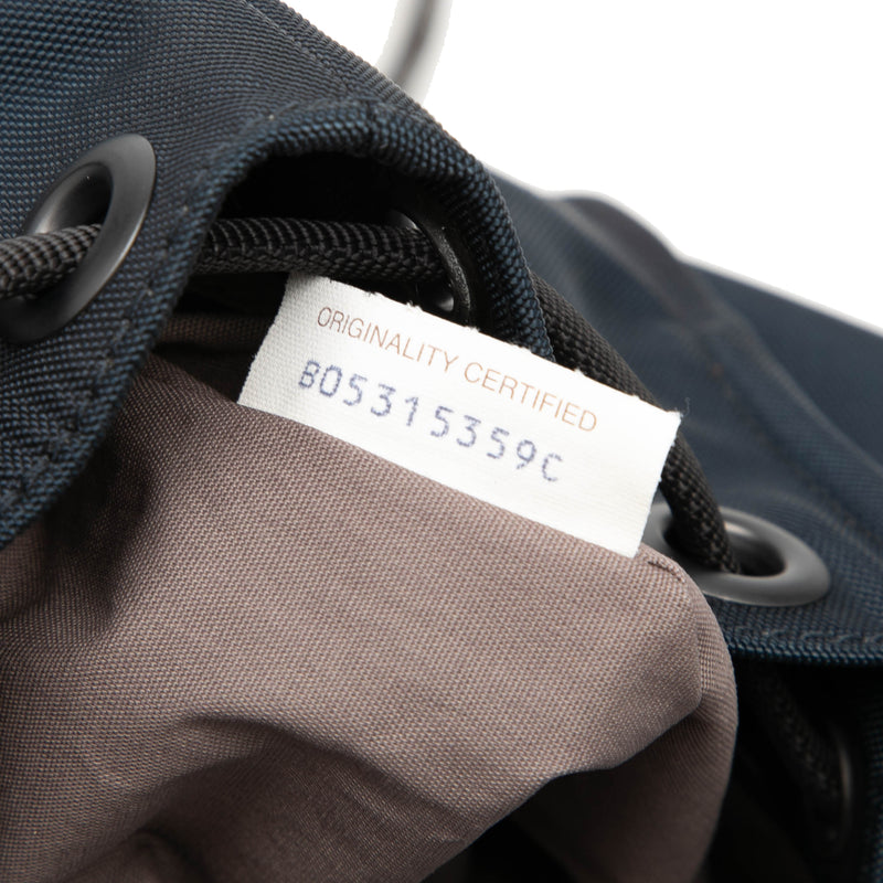 Canvas and Nappa Intrecciato Flap Backpack - Image 6