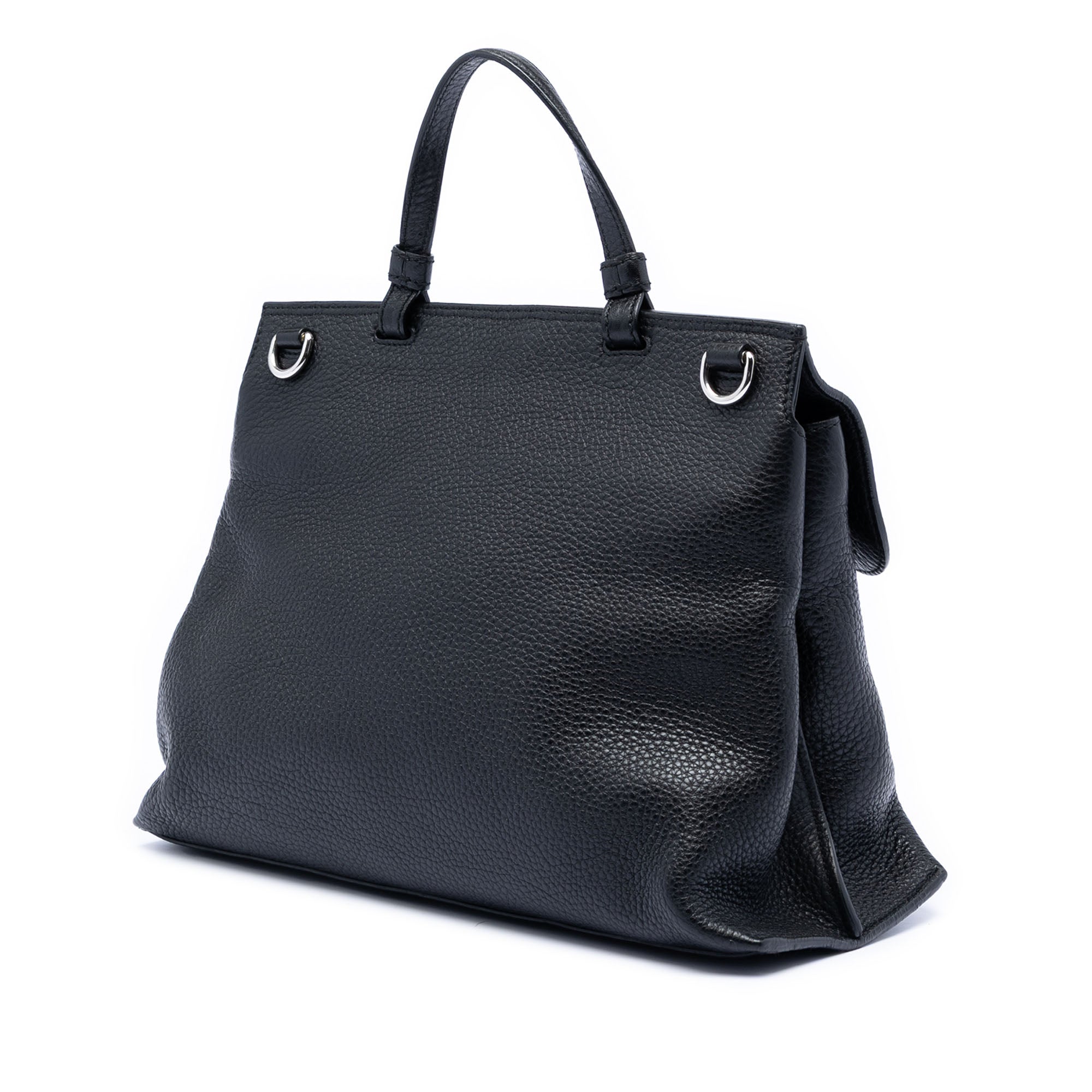 Medium Calfskin Bamboo Daily Satchel - Image 2