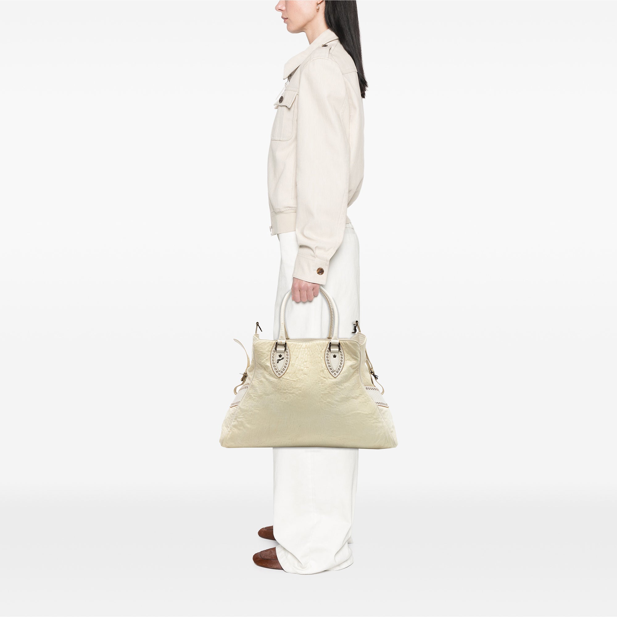 Large Leather Etniko Du Jour Handbag - Image 7