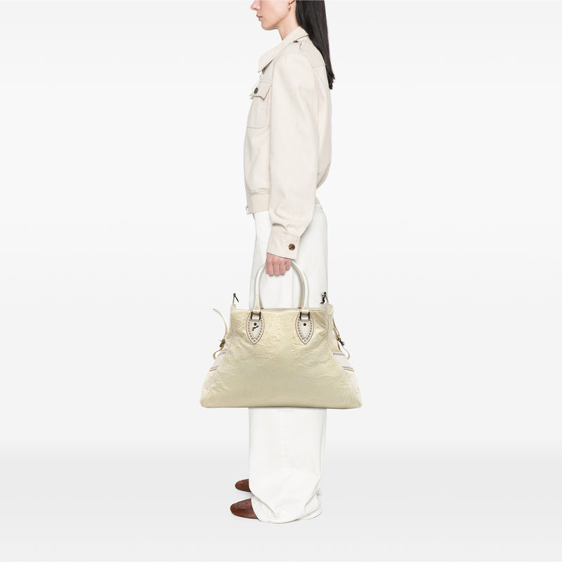 Large Leather Etniko Du Jour Handbag - Image 7