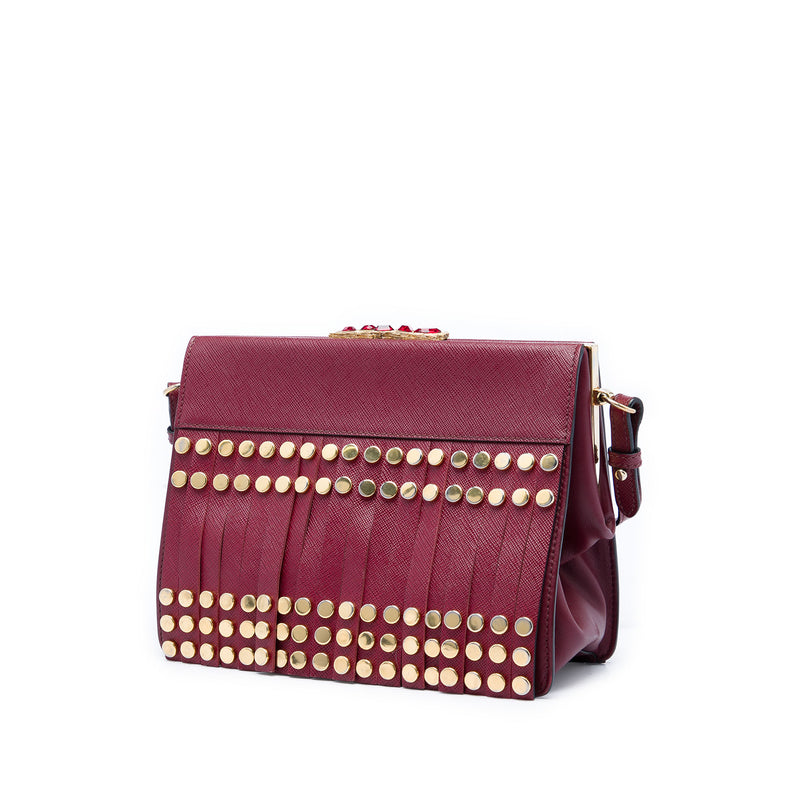 Studded Saffiano Lux Idol Crossbody - Image 2