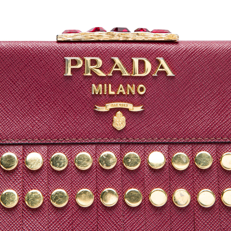 Studded Saffiano Lux Idol Crossbody - Image 5