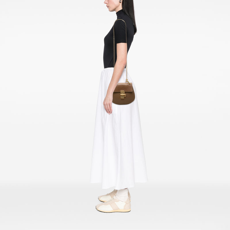 Mini Smooth and Grained Calfskin Drew Crossbody - Image 6