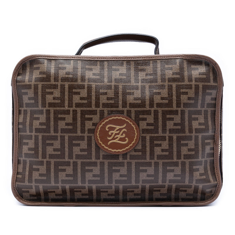 Zucca Coated Canvas Karligraphy Travel Bag