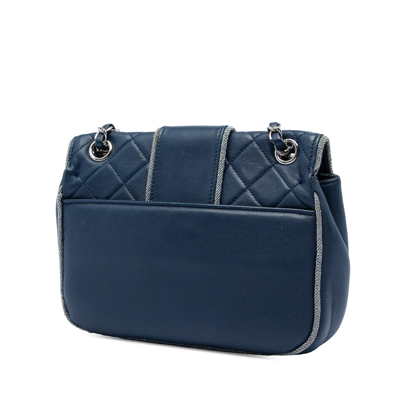 Medium Quilted Lambskin and Metallic Trim Elementary Chic Flap - Image 2