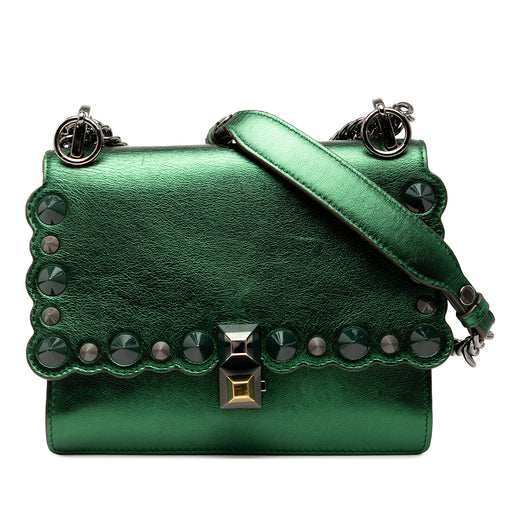 Small Leather Scalloped Kan I Crossbody - Image 1