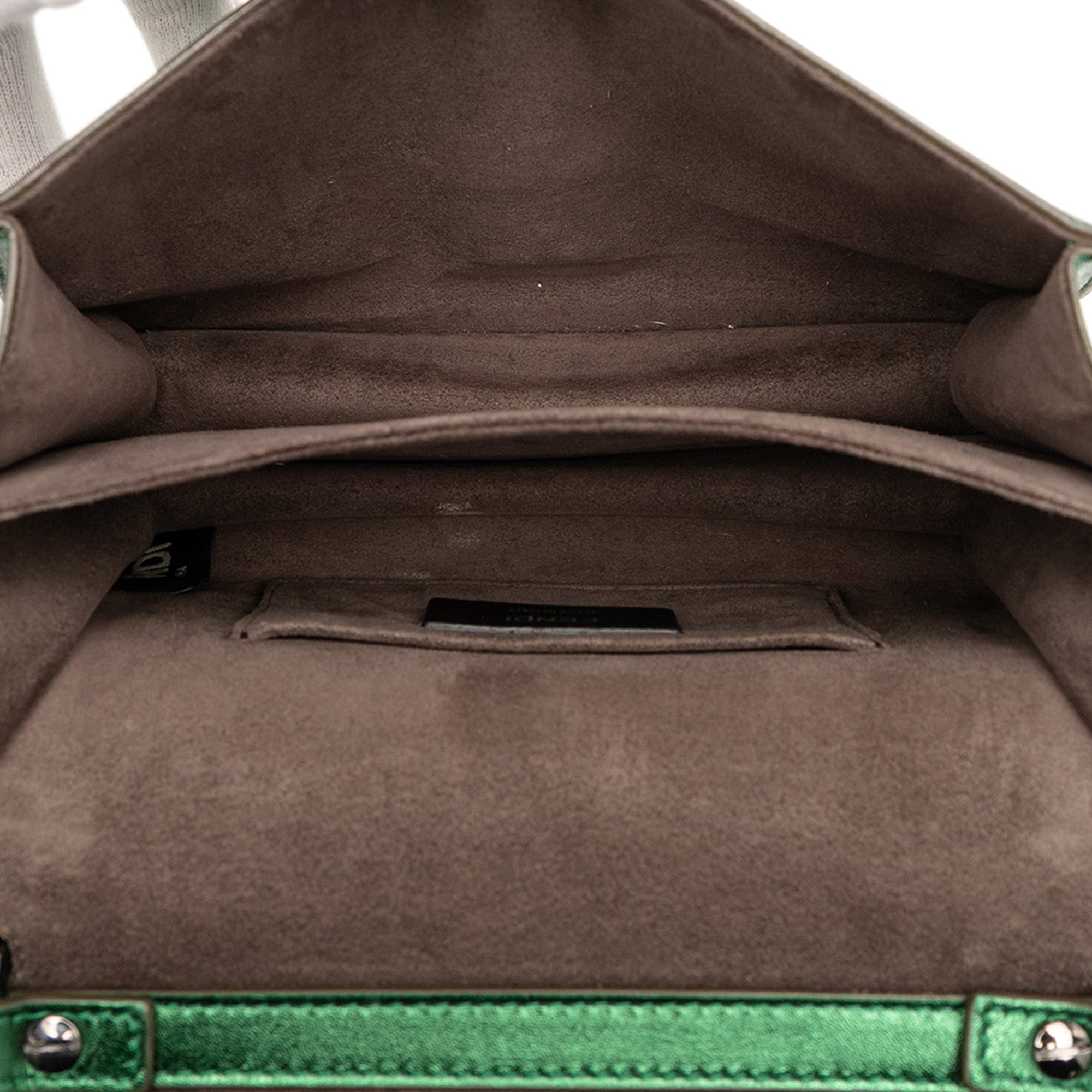 Small Leather Scalloped Kan I Crossbody - Image 4