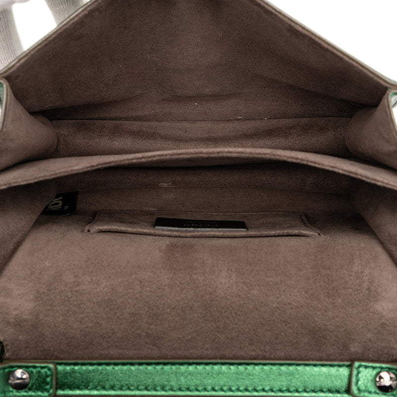 Small Leather Scalloped Kan I Crossbody - Image 4