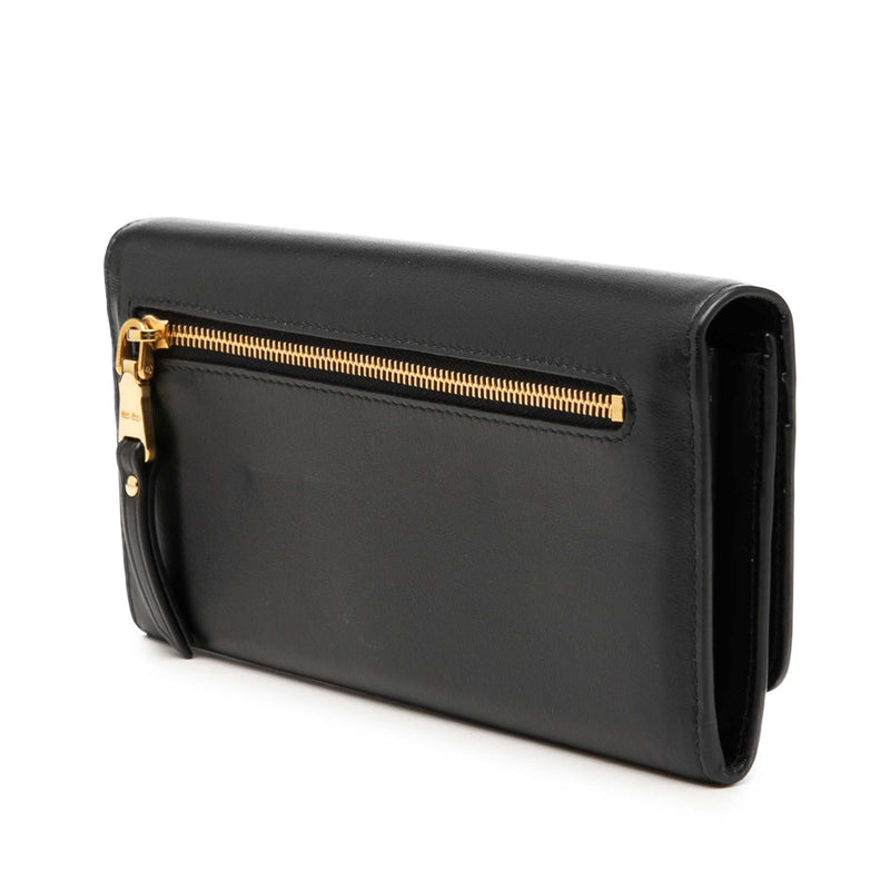 Soft Calf Bow Bifold Long Wallet - Image 2