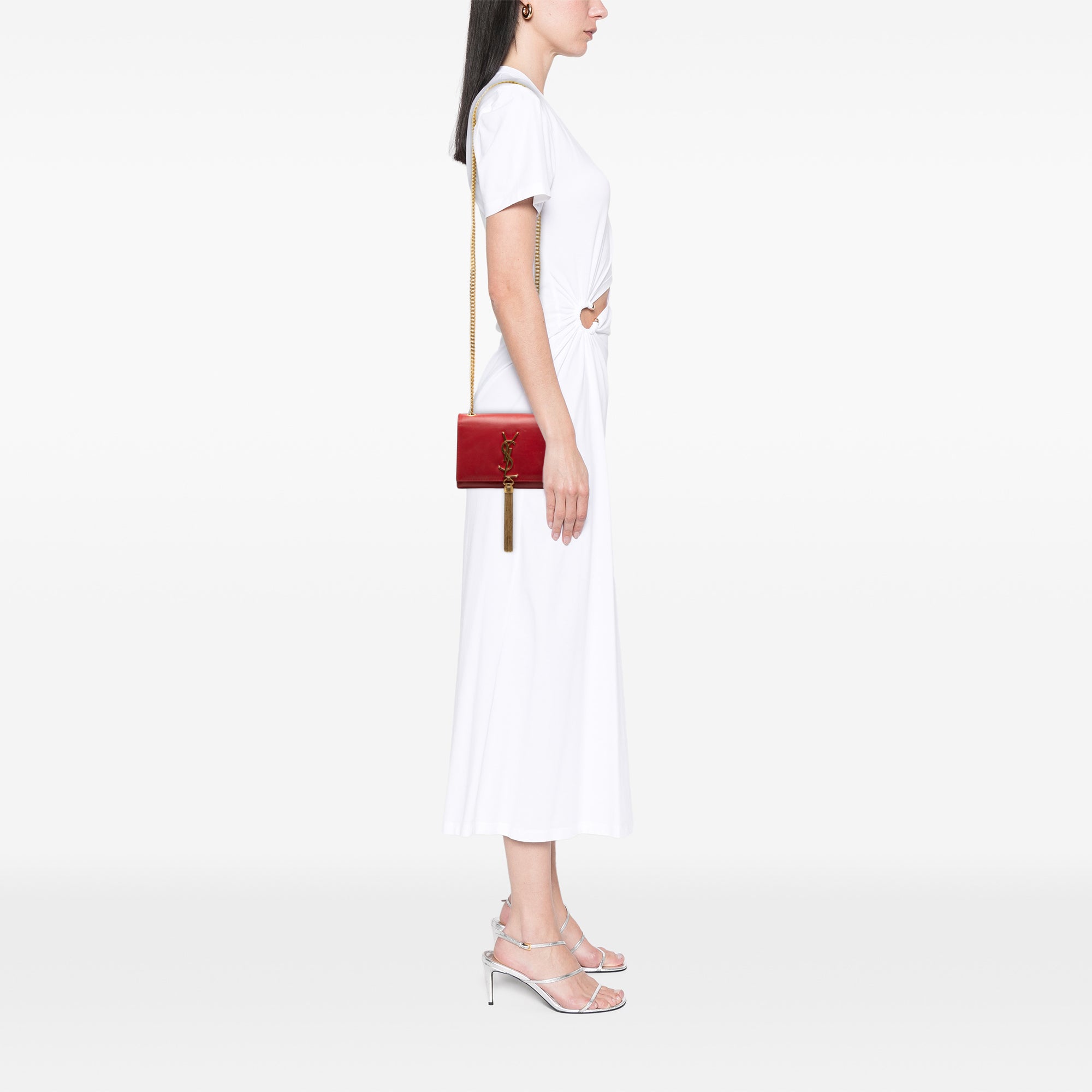 Small Leather Monogram Kate Tassel Crossbody - Image 7