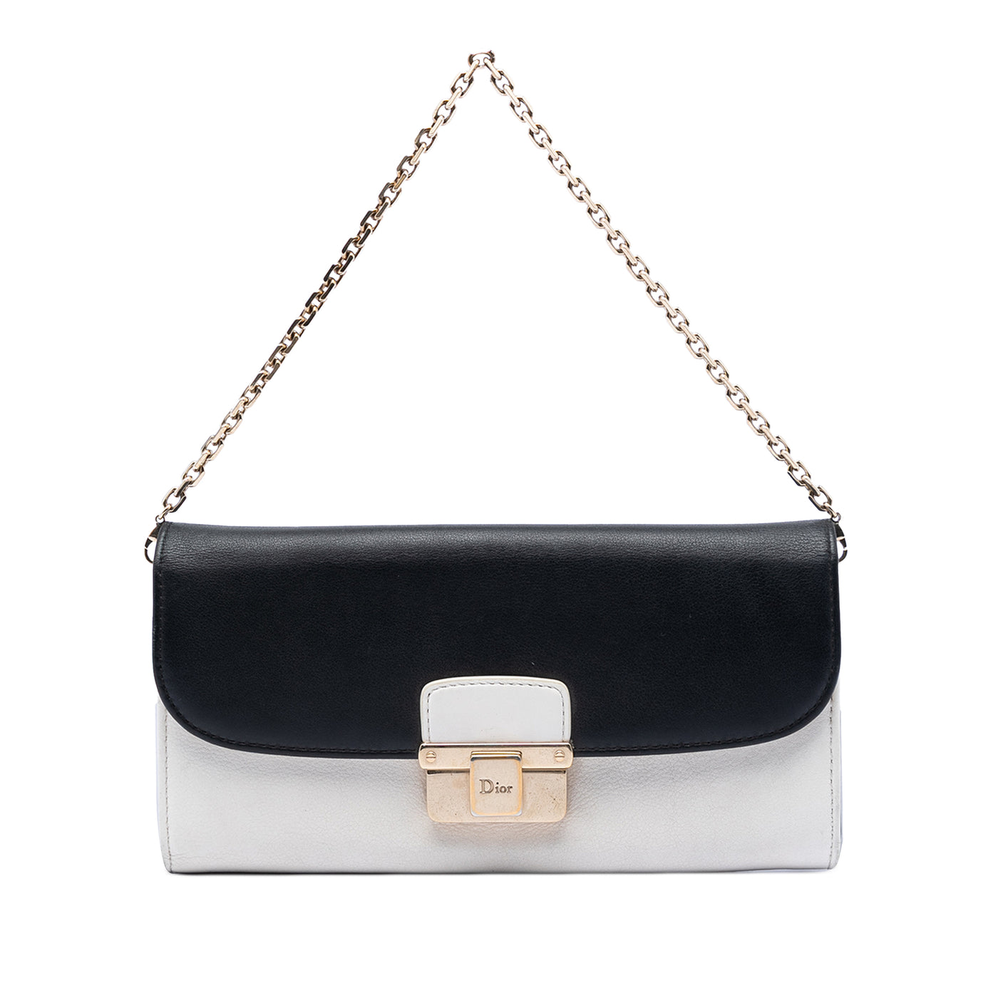Bicolor Calfskin Diorling Wallet on Chain - Image 1