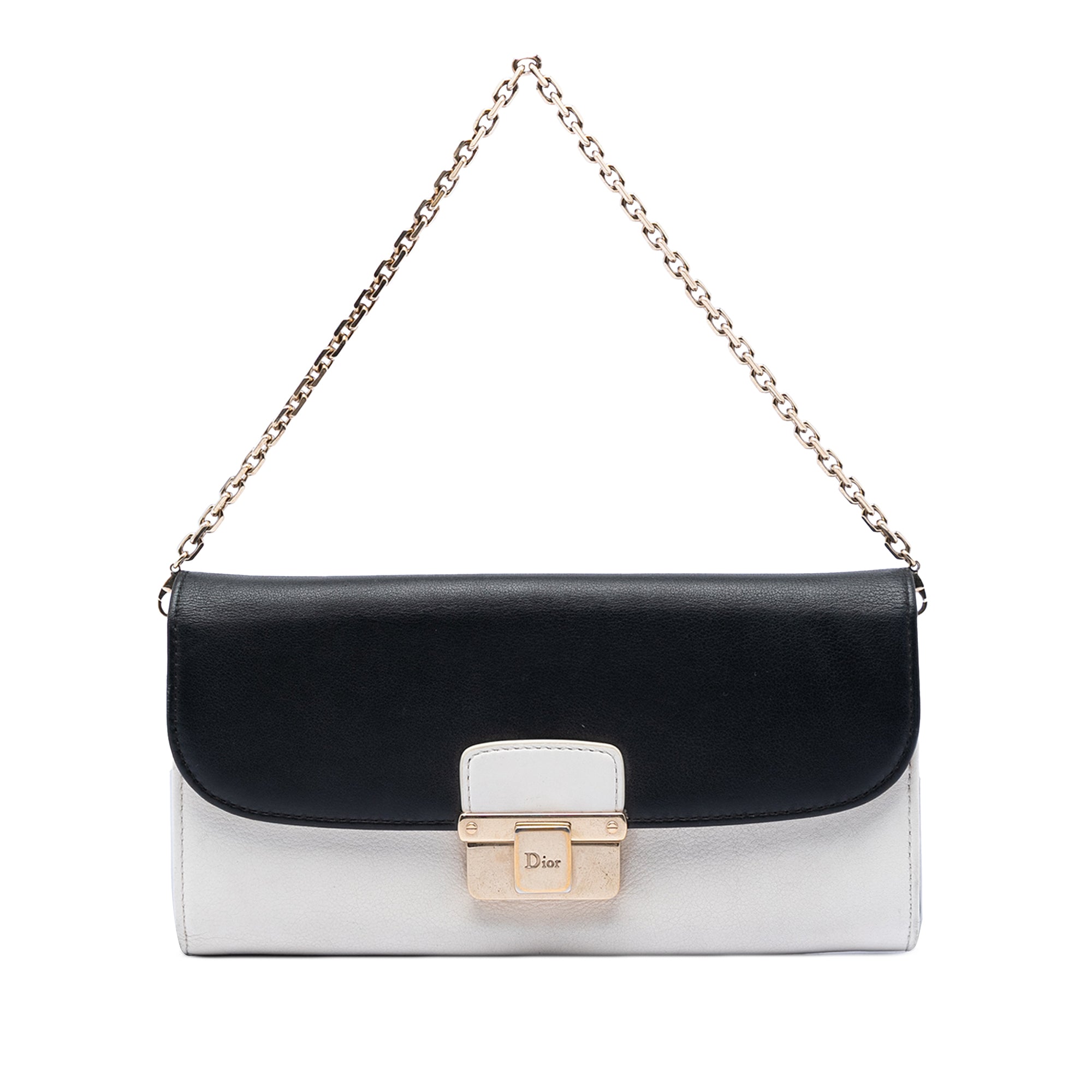 Bicolor Calfskin Diorling Wallet on Chain - Image 1