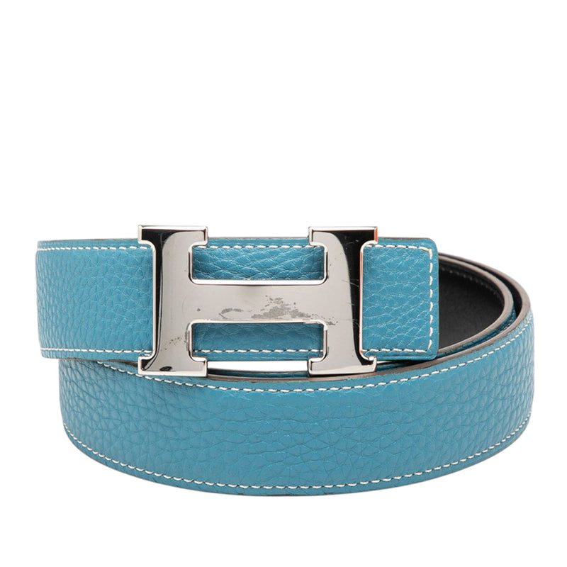 Togo and Box Calf Constance H Reversible Belt