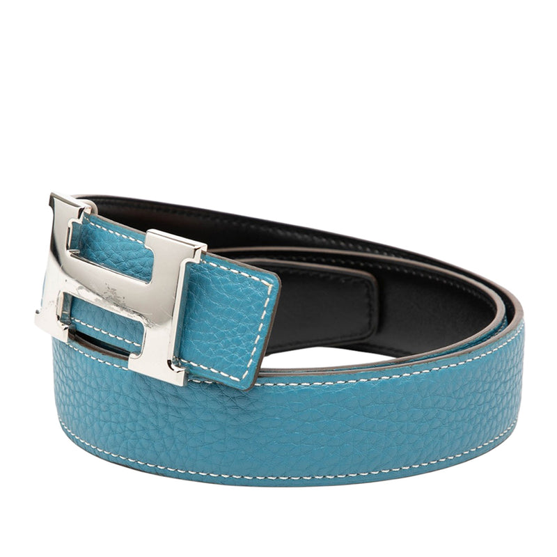Togo and Box Calf Constance H Reversible Belt - Image 2