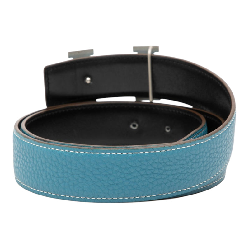 Togo and Box Calf Constance H Reversible Belt - Image 3