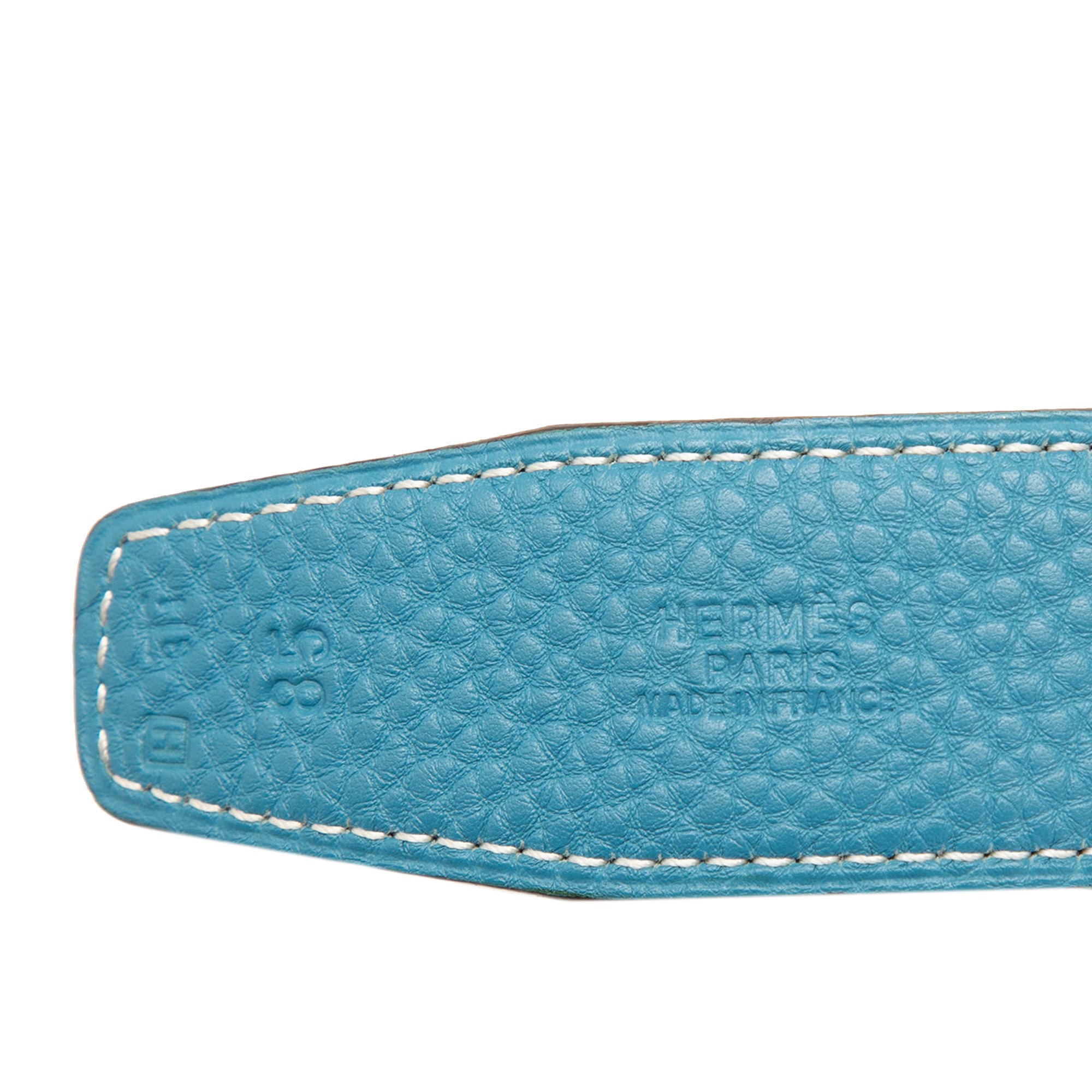 Togo and Box Calf Constance H Reversible Belt - Image 5