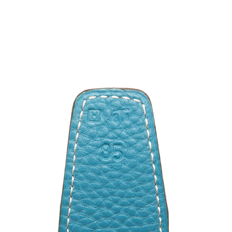 Togo and Box Calf Constance H Reversible Belt - Image 6