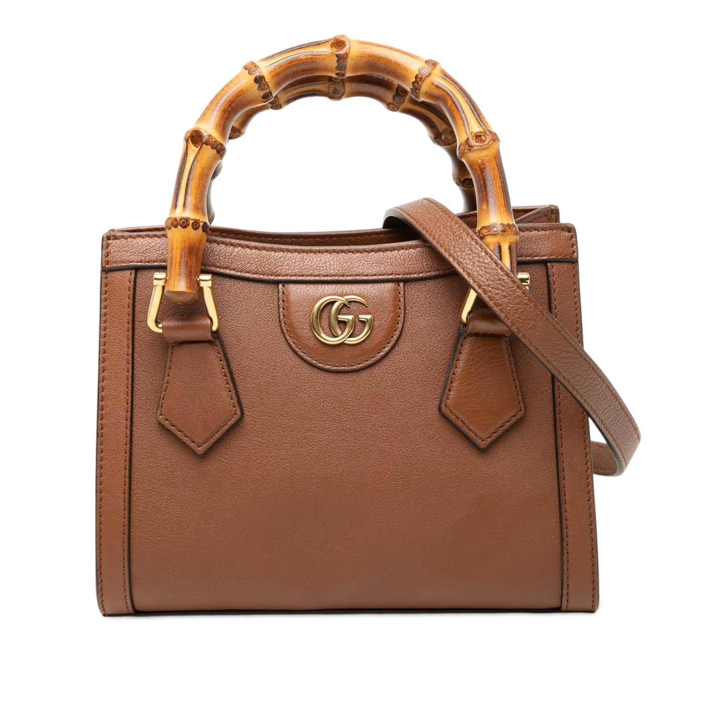Mini Calfskin Bamboo Diana Satchel - Image 1