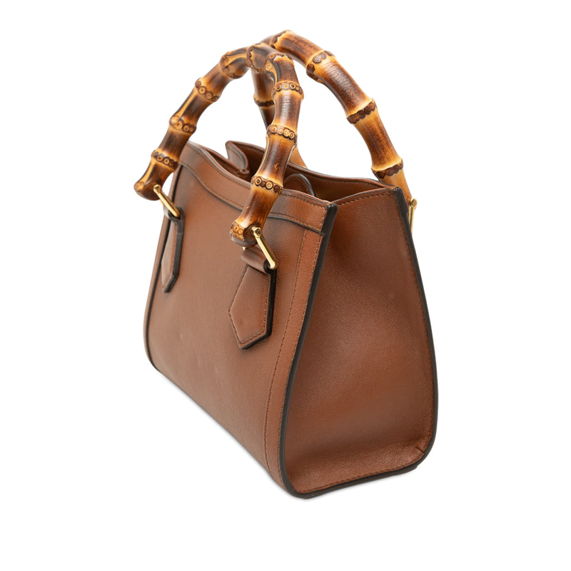 Mini Calfskin Bamboo Diana Satchel - Image 2