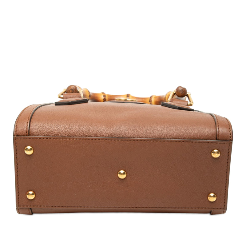 Mini Calfskin Bamboo Diana Satchel - Image 3