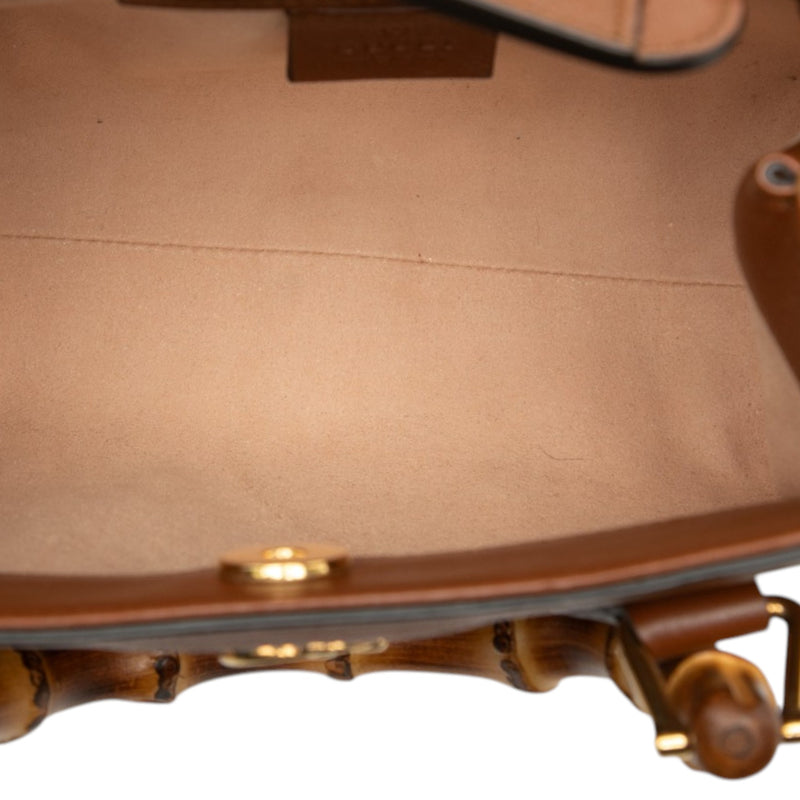 Mini Calfskin Bamboo Diana Satchel - Image 4