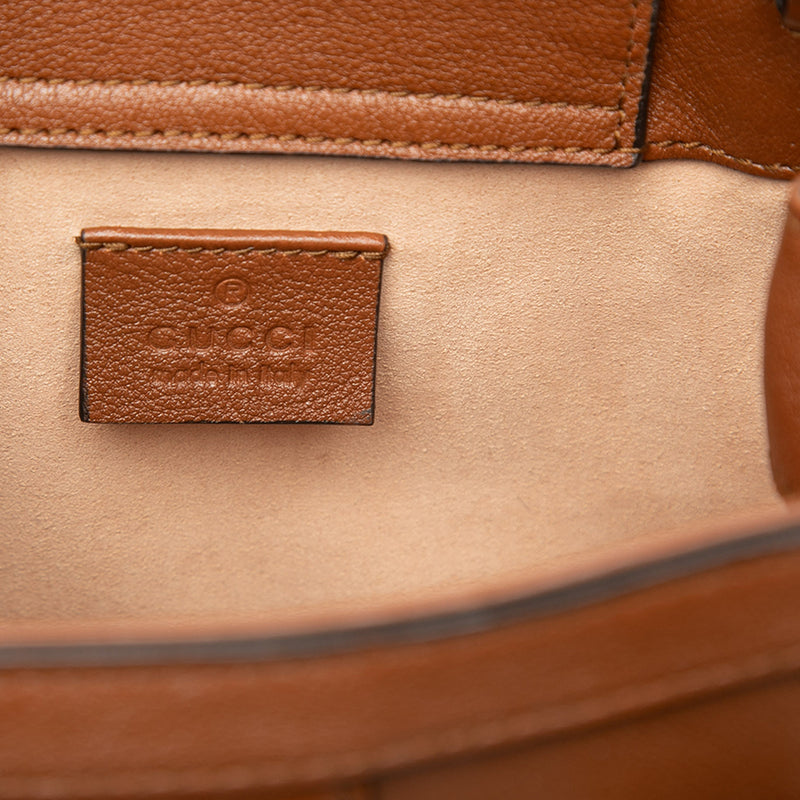 Mini Calfskin Bamboo Diana Satchel - Image 5